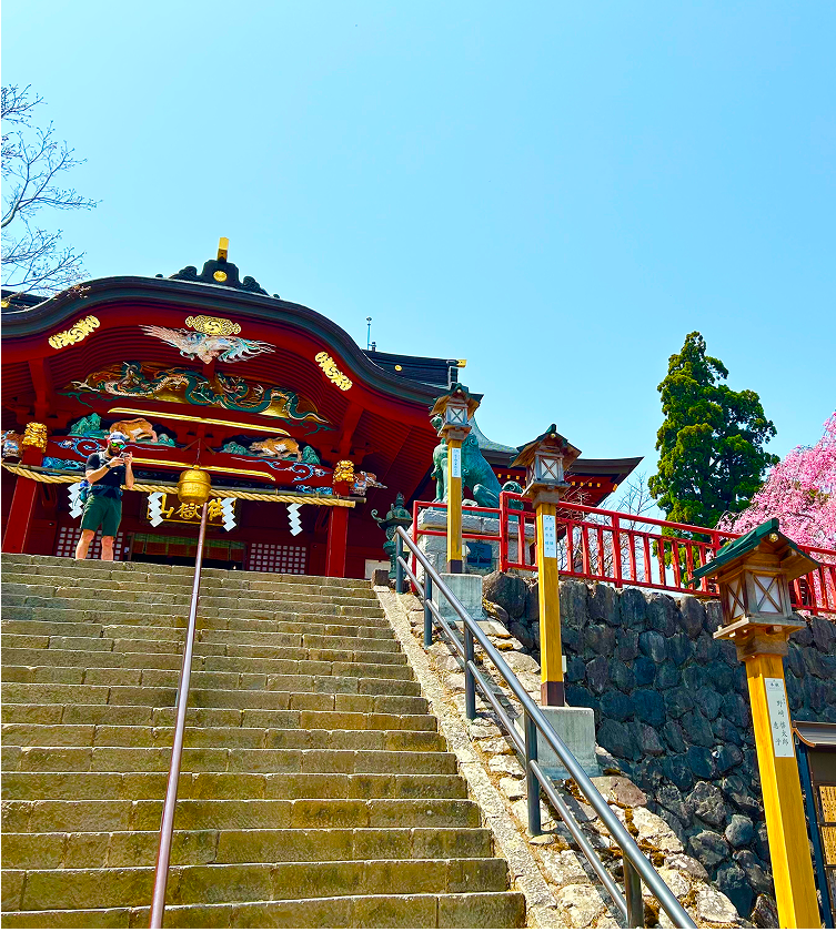 武蔵御嶽神社で朝拝